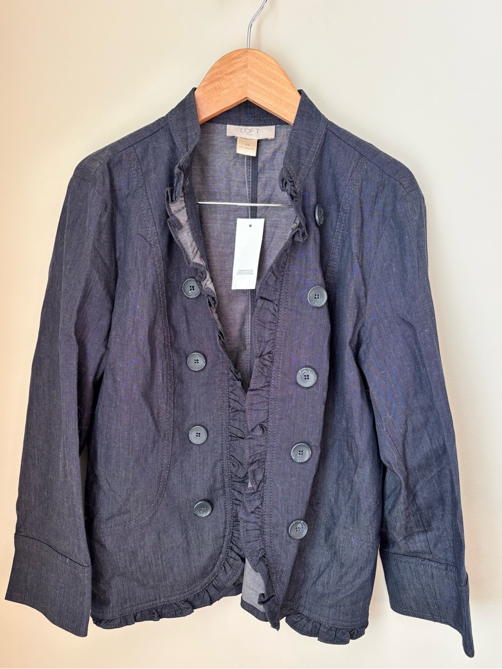 LOFT Ruffle Front Jacket